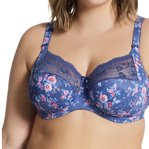 Elomi Other - Elomi Morgan Size 40K Underwire Bra with Underband Side Support Blue Floral